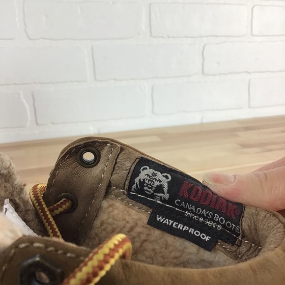 KODIAK leather lace up ankle boots brown size 5 - Picture 11 of 16